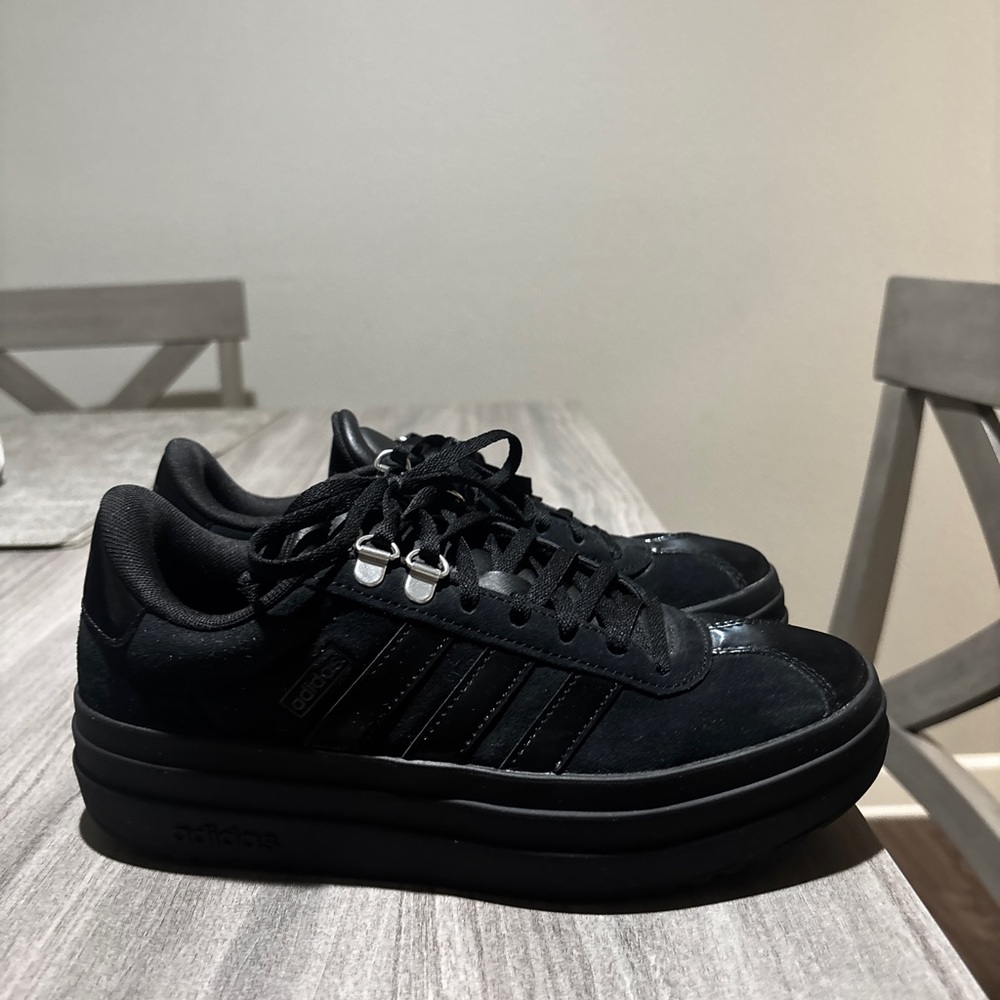 Adidas Gazelle Black Platform Shoes